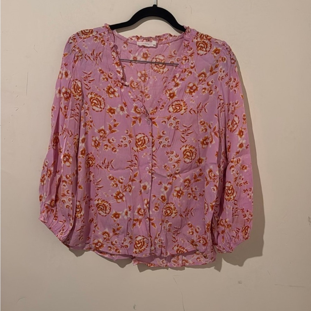 Lush Lilly Blouse Top Size Large